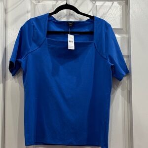 Ann Taylor Factory Cobalt Blue Short Sleeve Tee